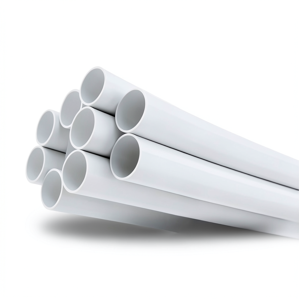 مواسير UPVC ضغط 21.7 بار مقاس 1 1/2 إنش سمك 3.58 مم لون أبيض