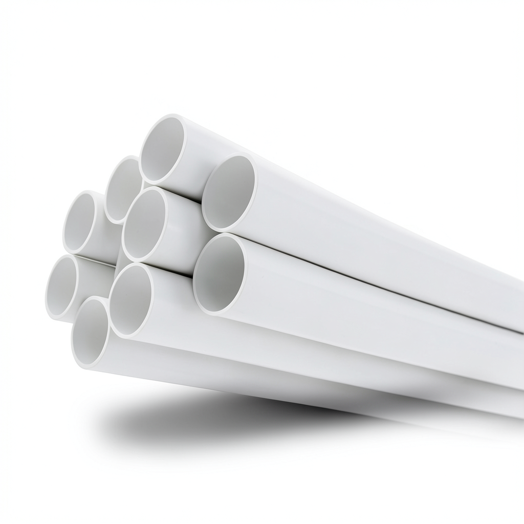 مواسير UPVC ضغط 21.7 بار مقاس 2 إنش سمك 4.47 مم لون أبيض