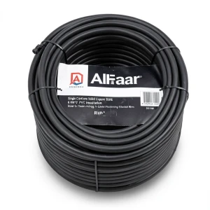 سلك نحاس مصمت أحادي النواة معزول PVC 70º الفنار 6 مم² 450/750 فولت 300 قدم أسود | شركة الفنار