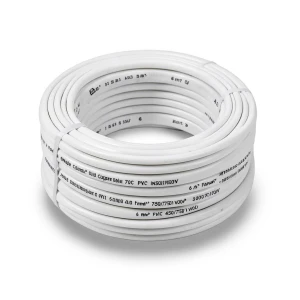 سلك نحاس مصمت احادى النواة PVC عازل 70º 6 مم² 450/750 فولت 300 قدم أبيض | شركة الفنار