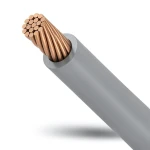 لفة سلك كهرباء مجدول نحاس 6mm، 450/750 فولت، معزول PVC رمادي