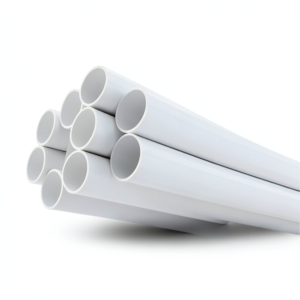 مواسير بلاستيك UPVC ضغط 17.2 بار مقاس 1 إنش سمك 1.96 مم لون أبيض