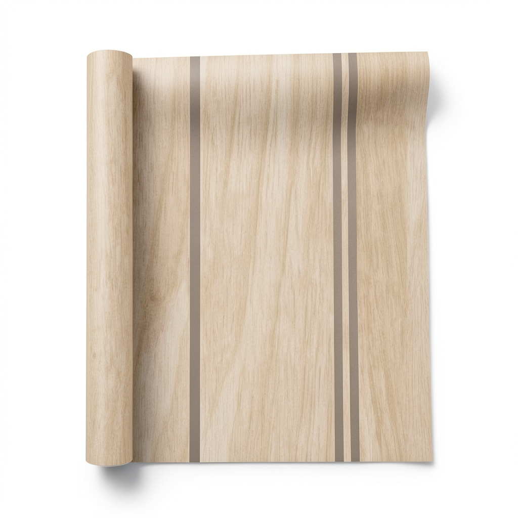 Wallpaper Wood Design 5m x 0.53m Beige, Model 221003
