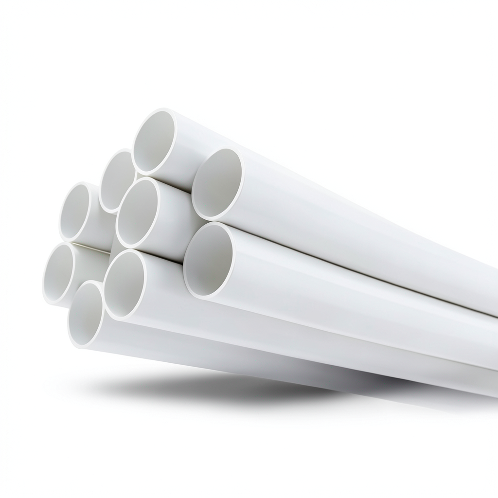 مواسير UPVC ضغط 17.2 بار مقاس 1 1/2 إنش سمك 2.84 مم لون أبيض