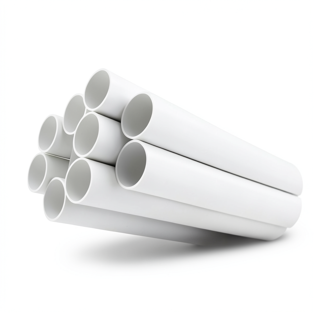 مواسير UPVC مقاس 4 إنش سمك 6.73 مم ضغط 17.2 بار لون أبيض