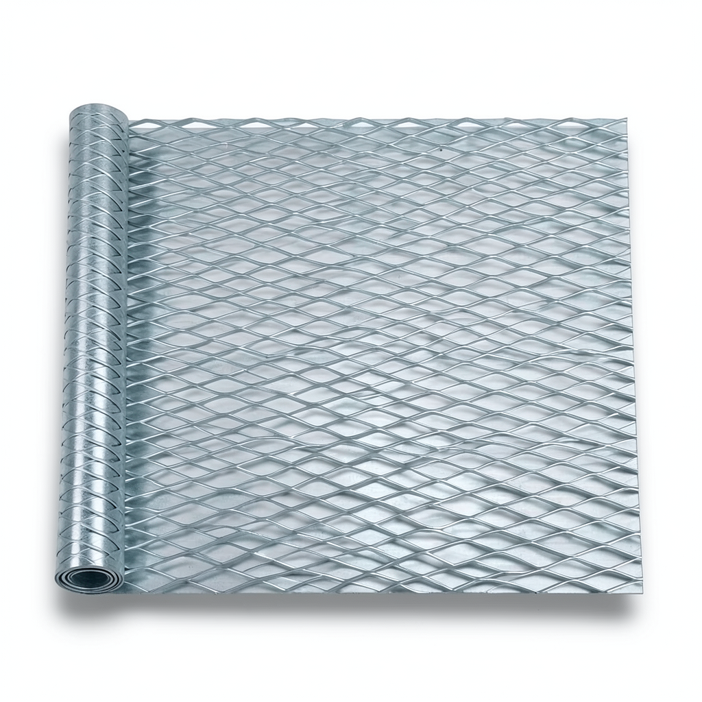 Galvanized Steel Expanded Metal Mesh Thickness 3.8 mm Width 2.44 m Length 6 m
