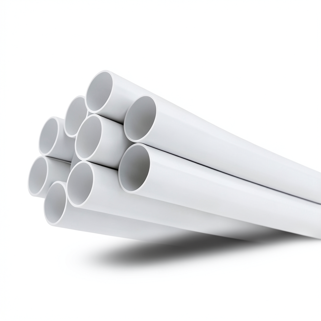 مواسير UPVC ضغط 21.7 بار مقاس 3 إنش سمك 6.58 مم لون أبيض