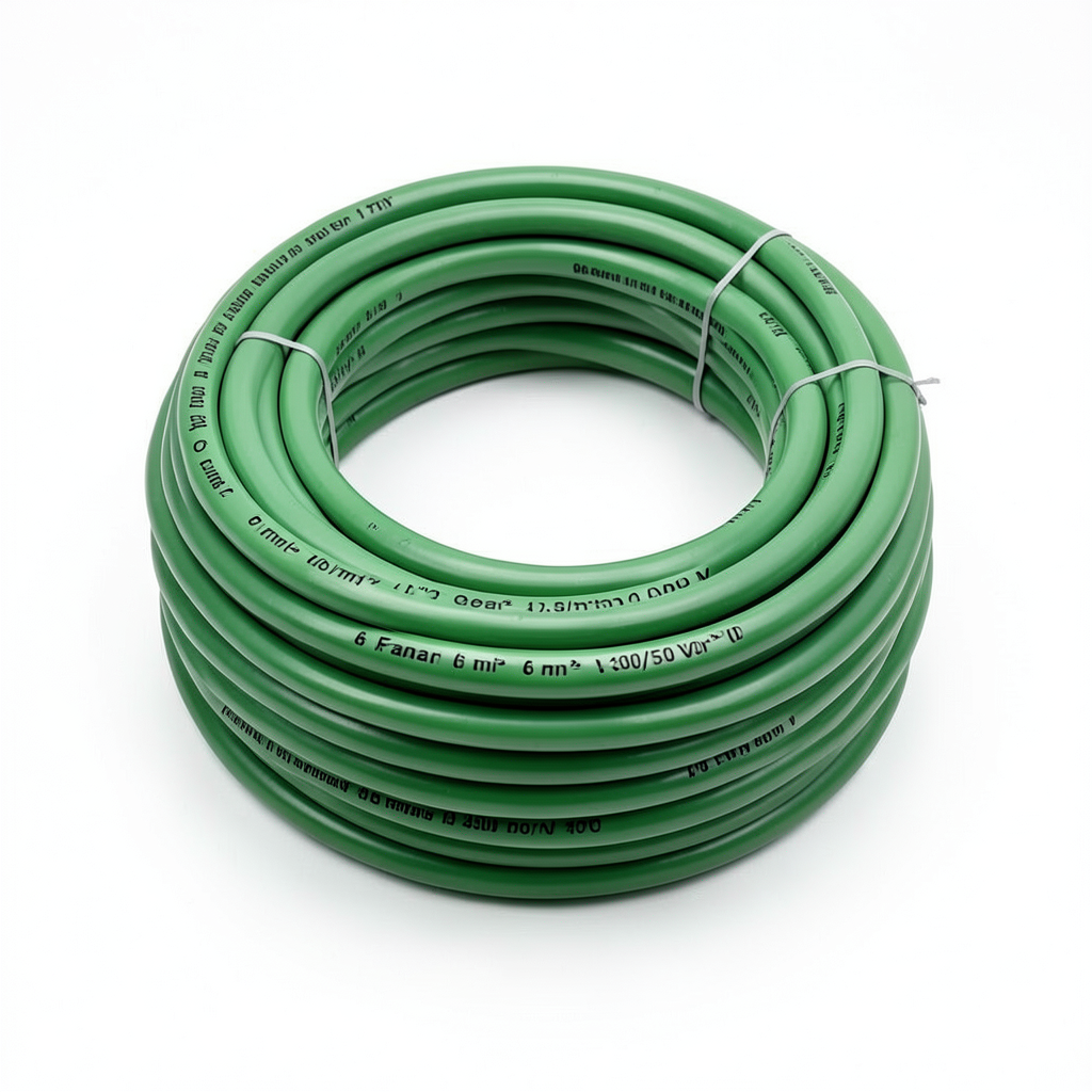 سلك نحاس مصمت احادى النواة PVC عازل 70º الفنار 6 مم² 450/750 فولت 300 قدم أخضر | شركة الفنار