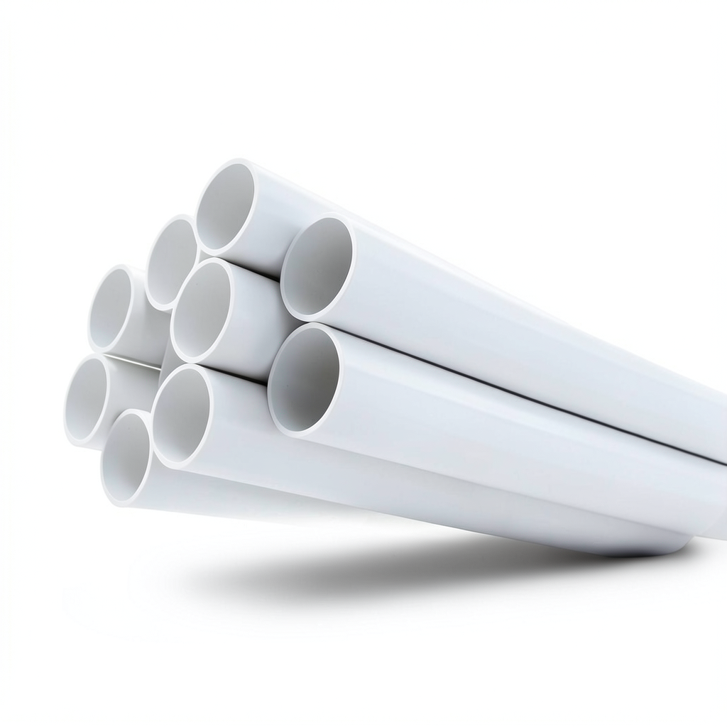 مواسير UPVC ضغط 21.7 بار مقاس 4 إنش سمك 8.46 مم لون أبيض