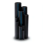 High Density Polyethylene Pipe Nominal Pressure 16 Bar PE 80 Size 280 mm Thickness 25.4 mm Black