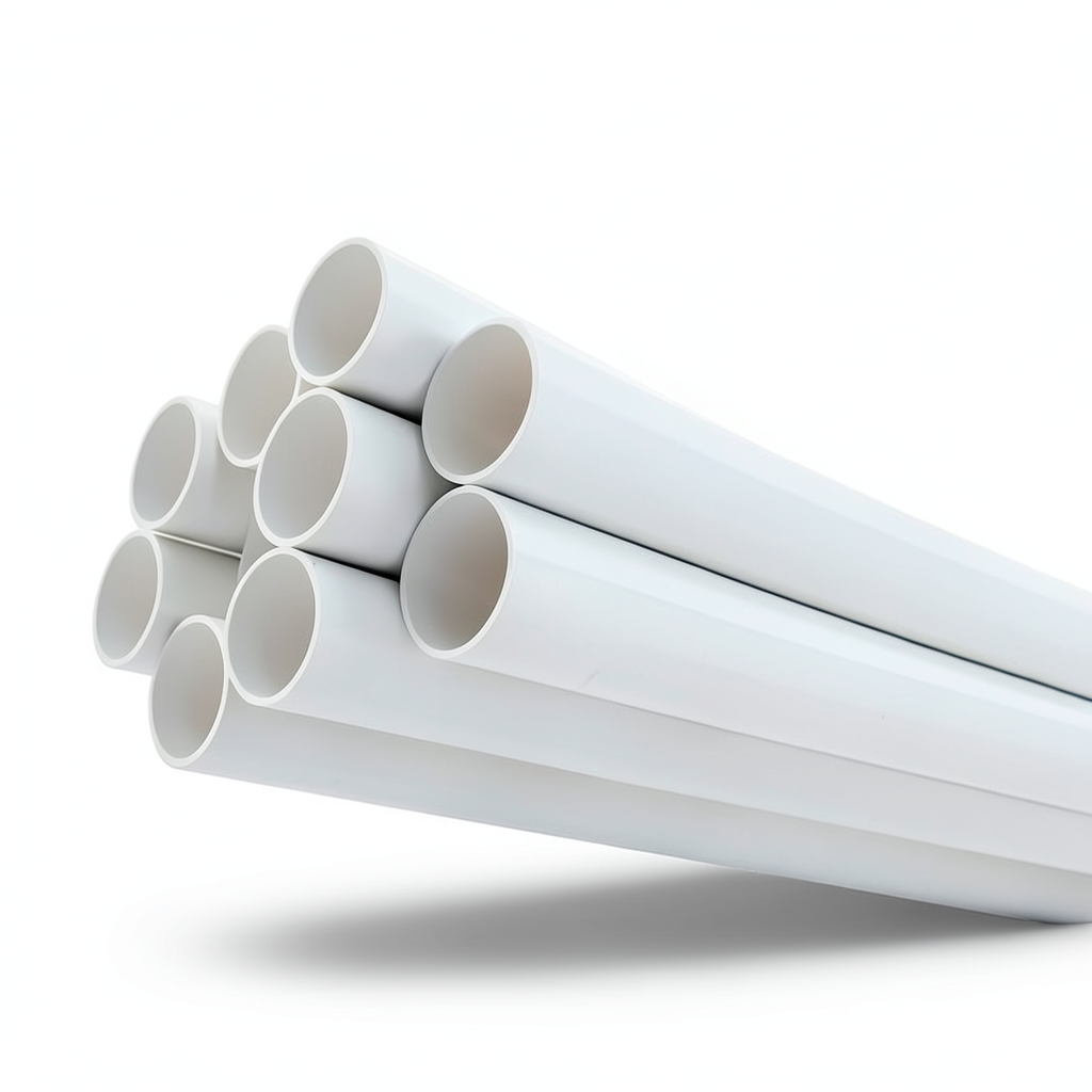 انابيب UPVC ضغط 21.7 بار مقاس 6 إنش سمك 12.47 مم لون أبيض