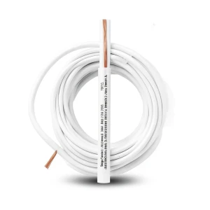 كابل نحاس مجدول احادى النواة معزول PVC 70º شركة الفنار مقاس 2.5 مم² قطر 3.6 مم 450/750 فولت طول 300 قدم لون أبيض
