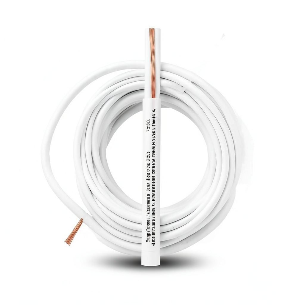 Single Core Stranded Copper Cable PVC 70ºC Insulation 2.5 mm² 3.6 mm Diameter 450/750 Volt 300 Ft White Color | Al Fanar