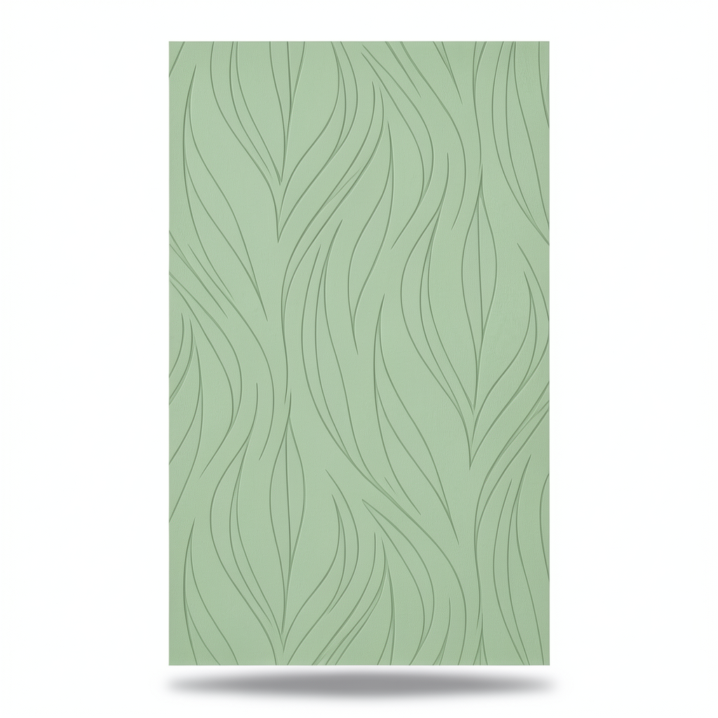 Wavy Wall Decoration 10m x 0.53m Green Color