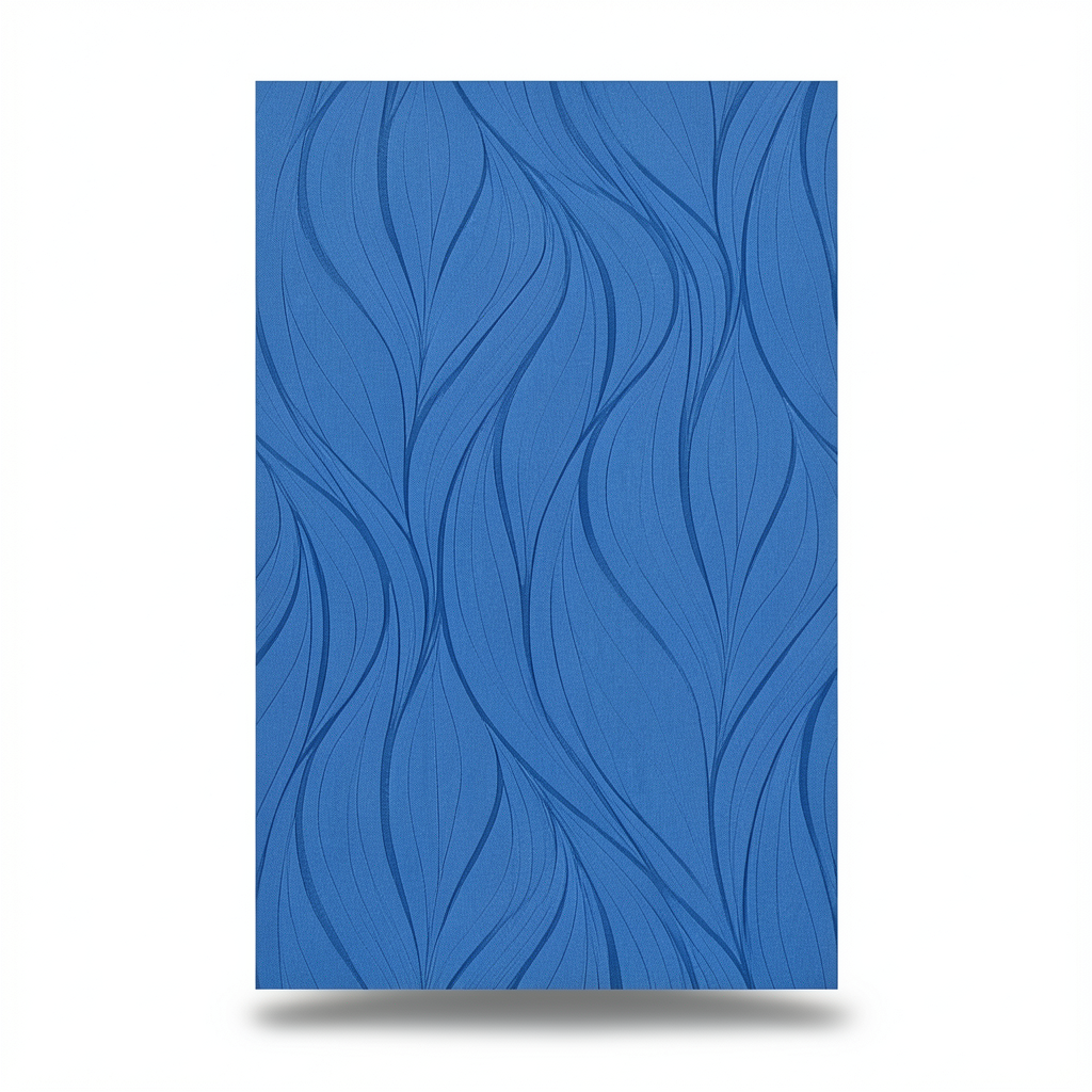 Dutch Wavy Wall Covering 10m x 0.53m, Blue Color