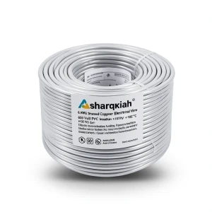 لفة سلك كهرباء 6 AWG نحاس مجدول عزل PVC +105°C رمادي جهد 600 فولت | شركة كابلات الشرقية للصناعة