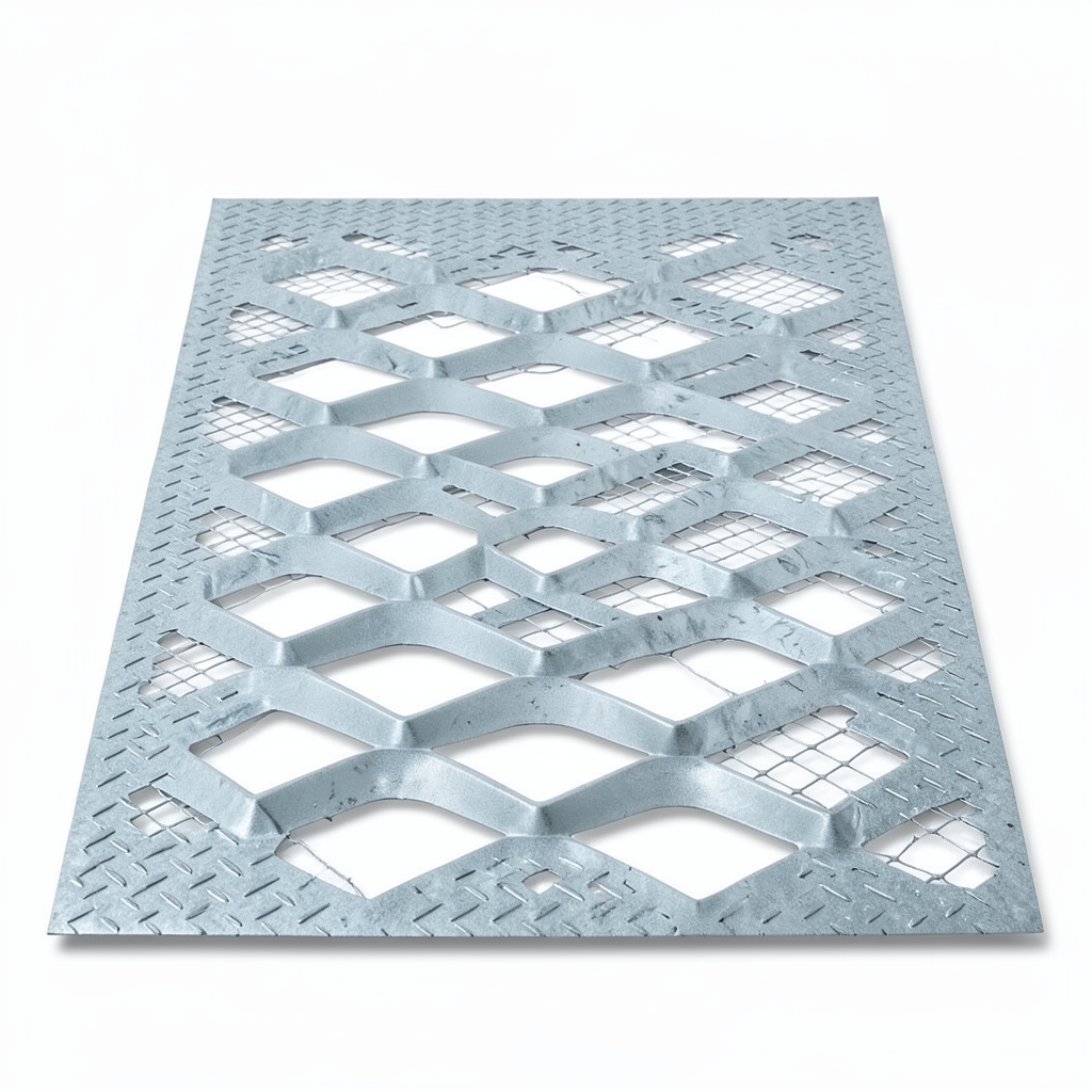 Galvanized Steel Expanded Metal Mesh Thickness 5.8 mm Width 2.44 m Length 2 m