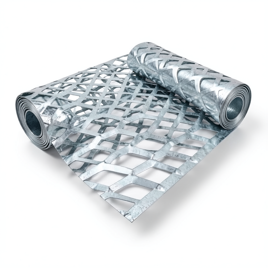 Galvanized Steel Expanded Metal Mesh Thickness 5.8 mm Width 2.44 m Length 2 m