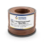 سلك مفرد نحاس مجدول 18 AWG مطلي قصدير 1000 فولت عزل PVC +105°C بني 2500 قدم | شركة كابلات الشرقية للصناعة