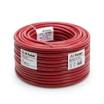 سلك نحاس مصمت احادى النواة معزول PVC 70º الفنار 6 مم² 450/750 فولت 300 قدم احمر | شركة الفنار