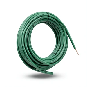 سلك نحاس مصمت احادى النواة معزول PVC 70º الفنار 4 مم² 450/750 فولت 300 قدم أخضر | شركة الفنار