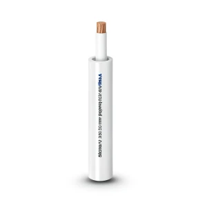 كابل نحاس مجدول احادى النواة معزول PVC 70º شركة الفنار مقاس 2.5 مم² قطر 3.6 مم 450/750 فولت طول 300 قدم لون أبيض