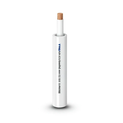 كابل نحاس مجدول احادى النواة معزول PVC 70º شركة الفنار مقاس 2.5 مم² قطر 3.6 مم 450/750 فولت طول 300 قدم لون أبيض