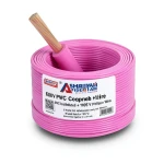 6 AWG Stranded Copper Electric Wire 600 V PVC Insulated +105°C Pink | Asharqiyah Cables Company for Industry