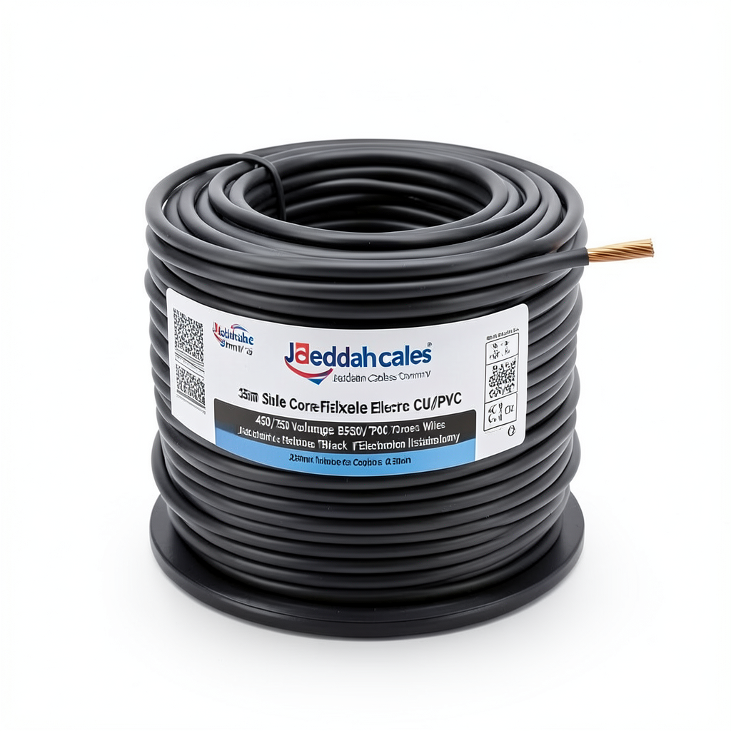 35mm Single Core Flexible Electric Wire CU/PVC, 450/750 Voltage, Black | Jeddah Cables Company
