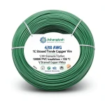 4/0 AWG 1C Stranded Tinned Copper Wire 1000V PVC Insulation +105°C Green 500 feet | Asharqiyah Cables Company for Industry