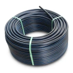HDPE Plastic Coil Pipe PN 15.6 Bar PE 100 OD 40 mm SDR 9 Black with Blue Stripes