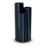 HDPE Plastic Pipe Pressure 16 Bar PE 80 Size 140 mm Thickness 15.7 mm Black