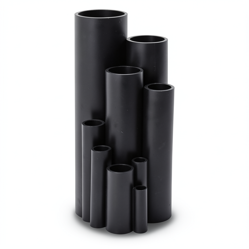 مواسير بلاستيك HDPE ضغط 16 بار PE 80 مقاس 180 ملم سمك 20.1 ملم لون اسود | مصنع المنار
