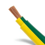 سلك كهرباء تأريض نحاس مجدول 16 ملم 450/750 فولت، معزول PVC اخضر/اصفر