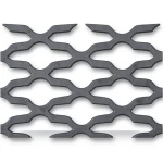 Hot Rolled Expanded Metal Sheet Flattened, Mozakhraf Shape, Wire Diameter 1.4 mm, Width 2.44 M, Length 5 M