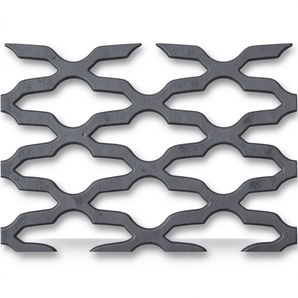 Hot Rolled Expanded Metal Sheet Flattened, Mozakhraf Shape, Wire Diameter 1.4 mm, Width 2.44 M, Length 5 M