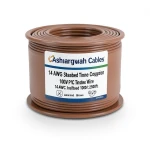 سلك مفرد نحاس مجدول 14 AWG مطلي قصدير 1000 فولت معزول PVC +105°C بني 2500 قدم | شركة كابلات الشرقية للصناعة