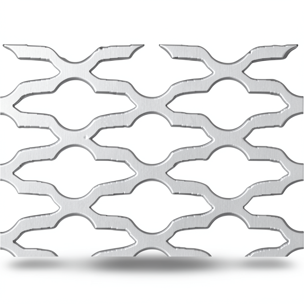 Hot Rolled Expanded Metal Mesh Mozakhraf Shape Thickness 1.5 mm Width 2.44 M Length 2 M