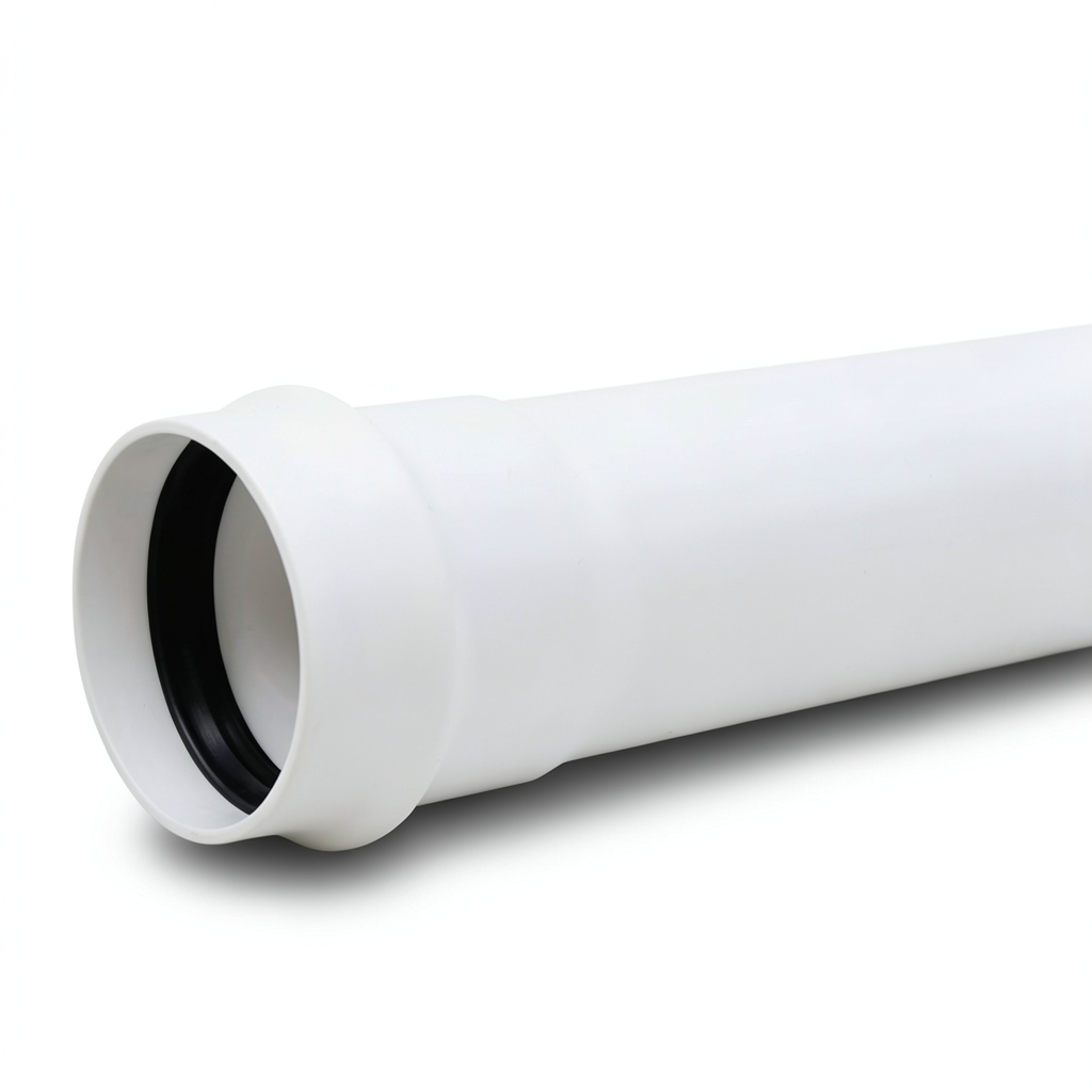 UPVC Pipes PN 6 Bar Class 3, Size 140 mm, Thickness 4.1 mm, White Color