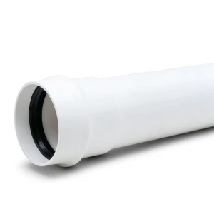أنابيب بلاستيك UPVC ضغط 6 بار كلاس 3، مقاس 180 مم، سماكة 5.3 مم، أبيض