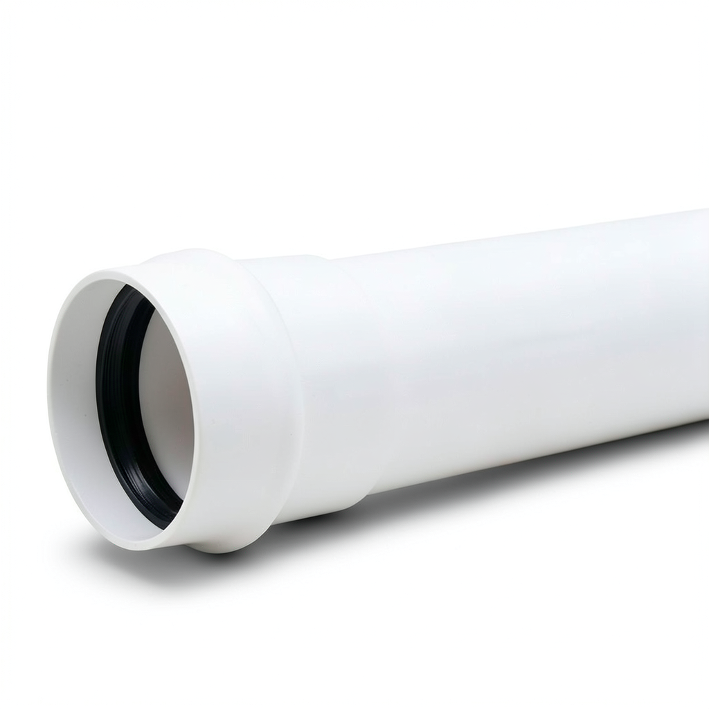 UPVC Plastic Pipes PN 6 Bar Class 3, Size 180 mm, Thickness 5.3 mm, White