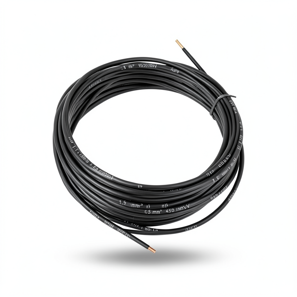 Copper Flexible Wire 1.5mm² 450/750V PVC Insulation, Black | Al Fanar