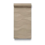 ورق جدران تصميم سادة مقاس 5 م×0.53 م لون بيج داكن