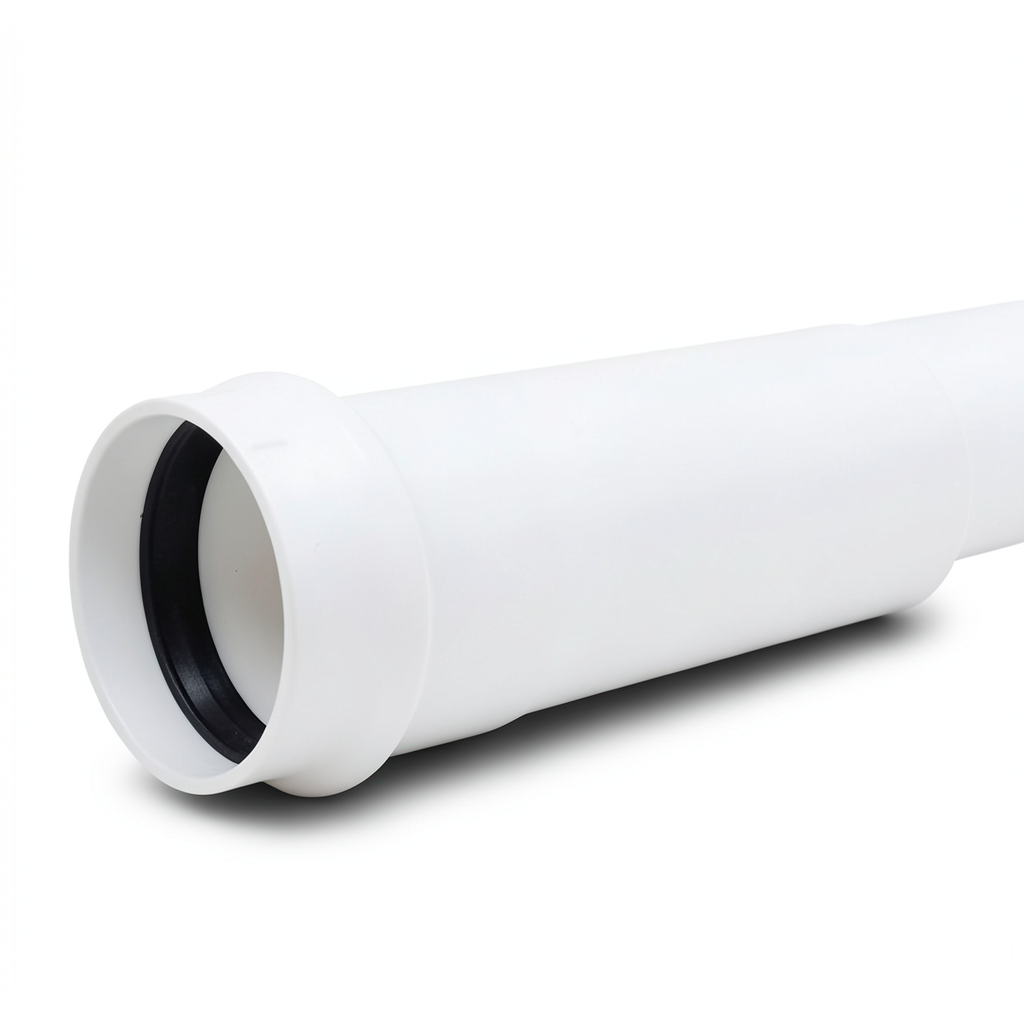 UPVC Pipe PN 4 Bar Class 2, Size 110 mm, Thickness 2.2 mm, White Color