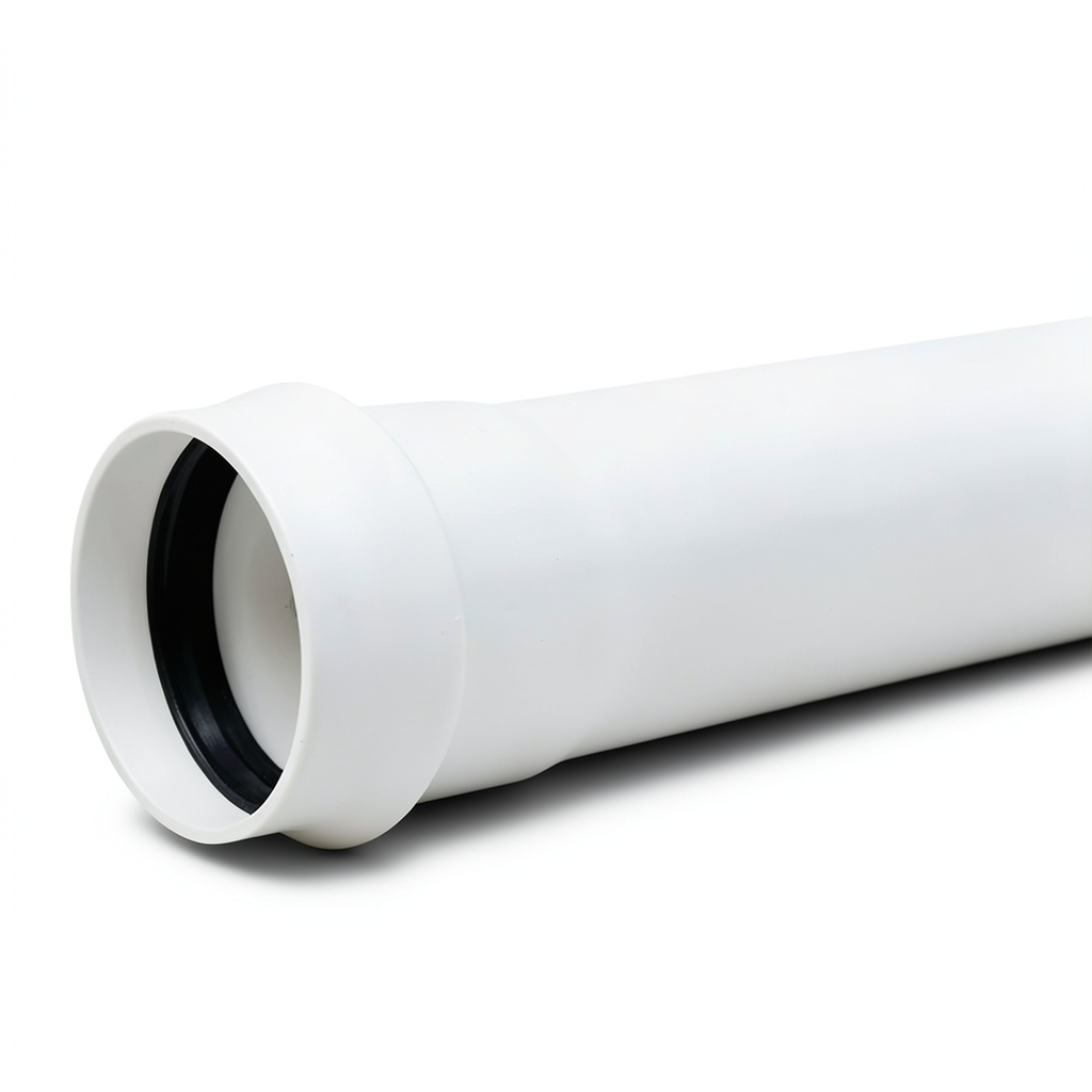 UPVC Plastic Pipe PN 4 Bar Class 2, 250 mm OD, 4.9 mm Thickness, White