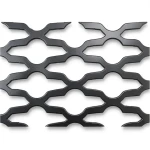 Hot Rolled Expanded Metal Mesh Mozakhraf Shape Thickness 1.5 mm Width 2.44 M Length 2 M