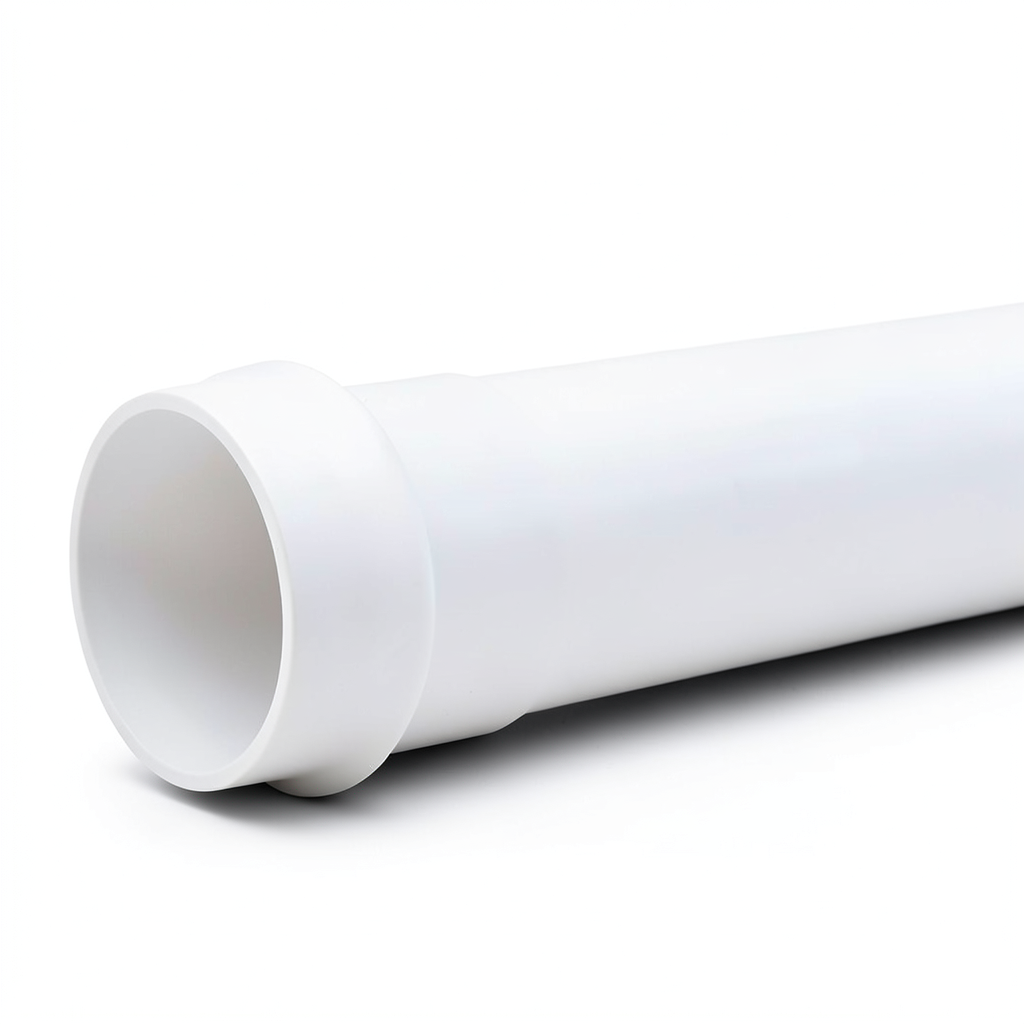 UPVC Plastic Pipe PN 4 Bar Class 2, 90 mm OD, 1.8 mm Thickness, White