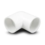 كوع بلاستيك UPVC زاوية 90° جدول 40 مقاس 1 ½ إنش أبيض