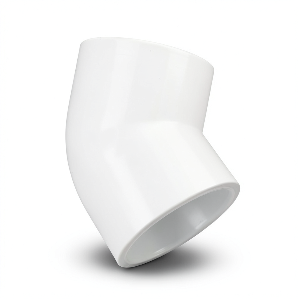 UPVC Plastic Elbow 45° ½ inch White
