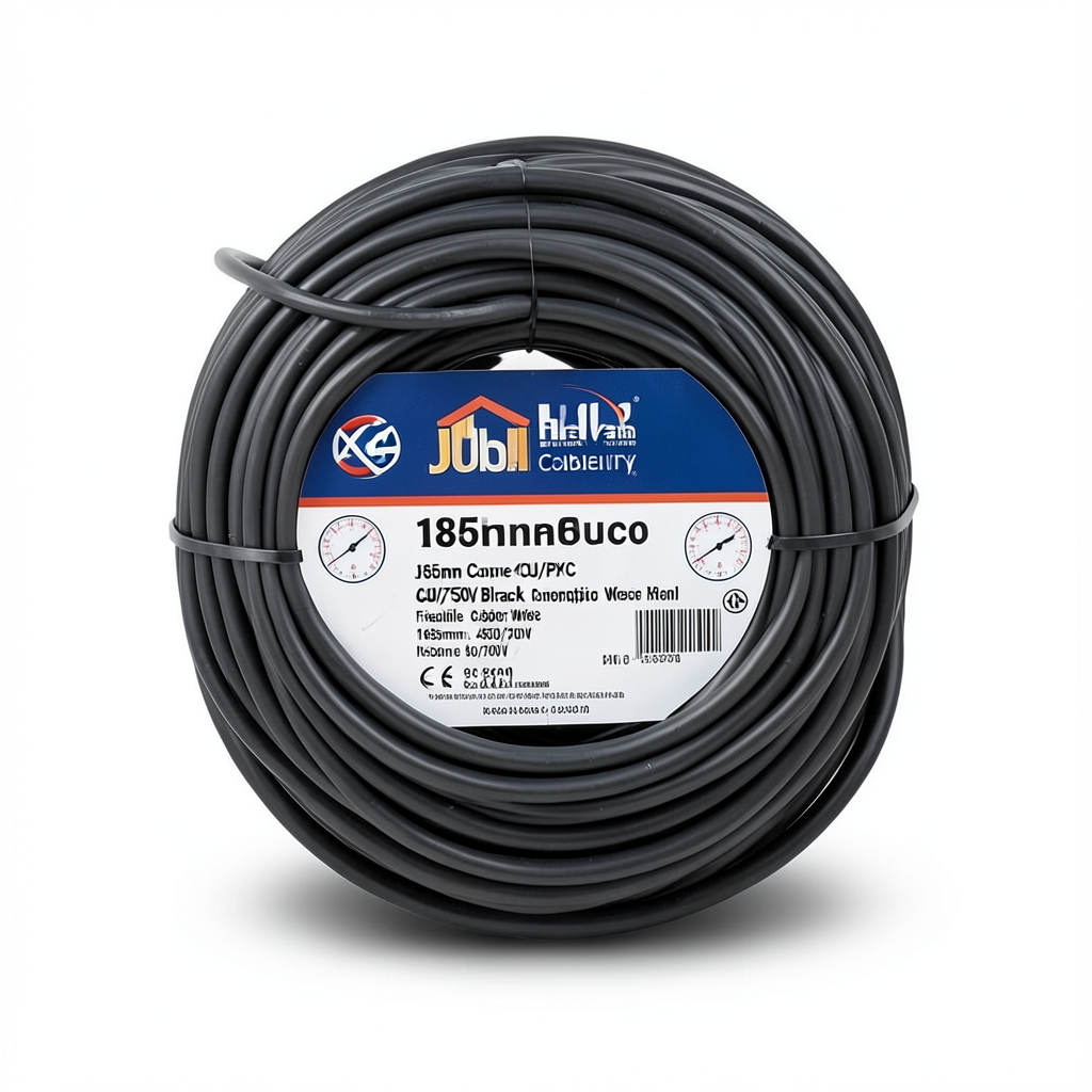 185mm Single Core Flexible Electric Wire CU/PVC, 450/750V, Black | Jeddah Cables Company